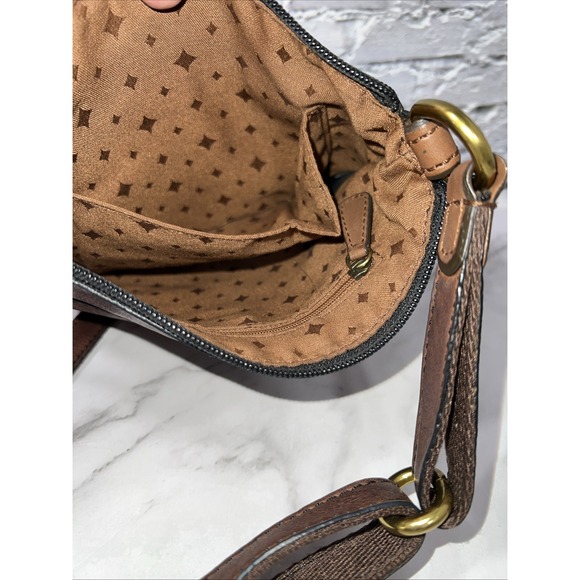 Fossil‎ Explorer Mini Crossbody Bag Cowhide Leather Brown ✅ - Picture 9 of 11